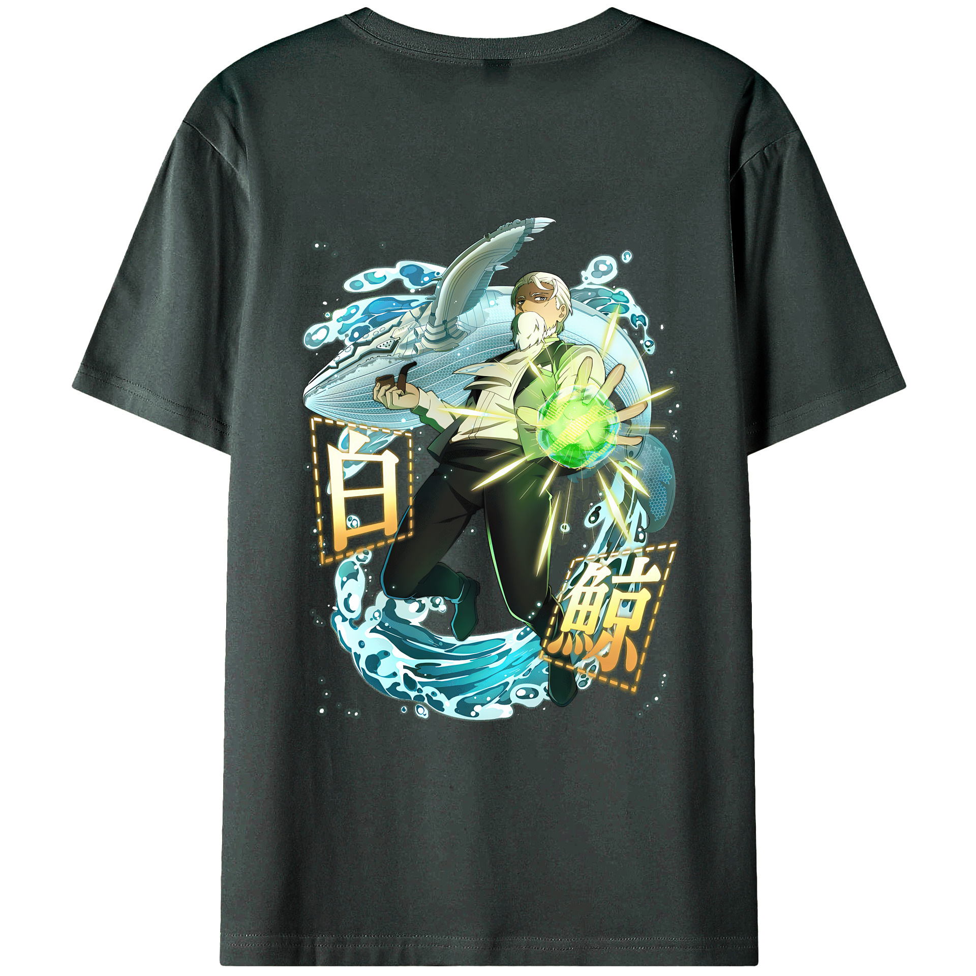 （画像用） 文豪ストレイドッグス Bungo Stray Dogs 綿100％ メンズ半袖Tシャツ（バックプリント） 通気性
